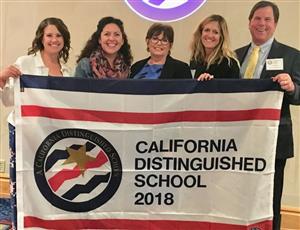 Proudly showing our California Distinguished School flag
